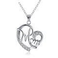 Regalos para mamá collar colgante colgante plata esterlina para mujeres amor corazón corazón regalos de cumpleaños